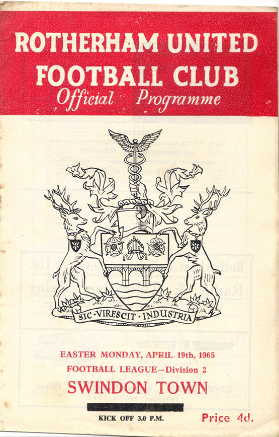 <b>Monday, April 19, 1965</b><br />vs. Rotherham United (Away)